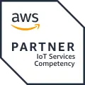 This picture is showing the AWS Partner Certification for iot services competency.