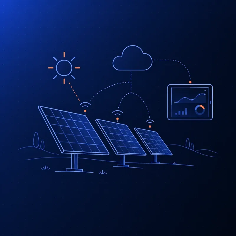 Remote monitoring of solar plants.