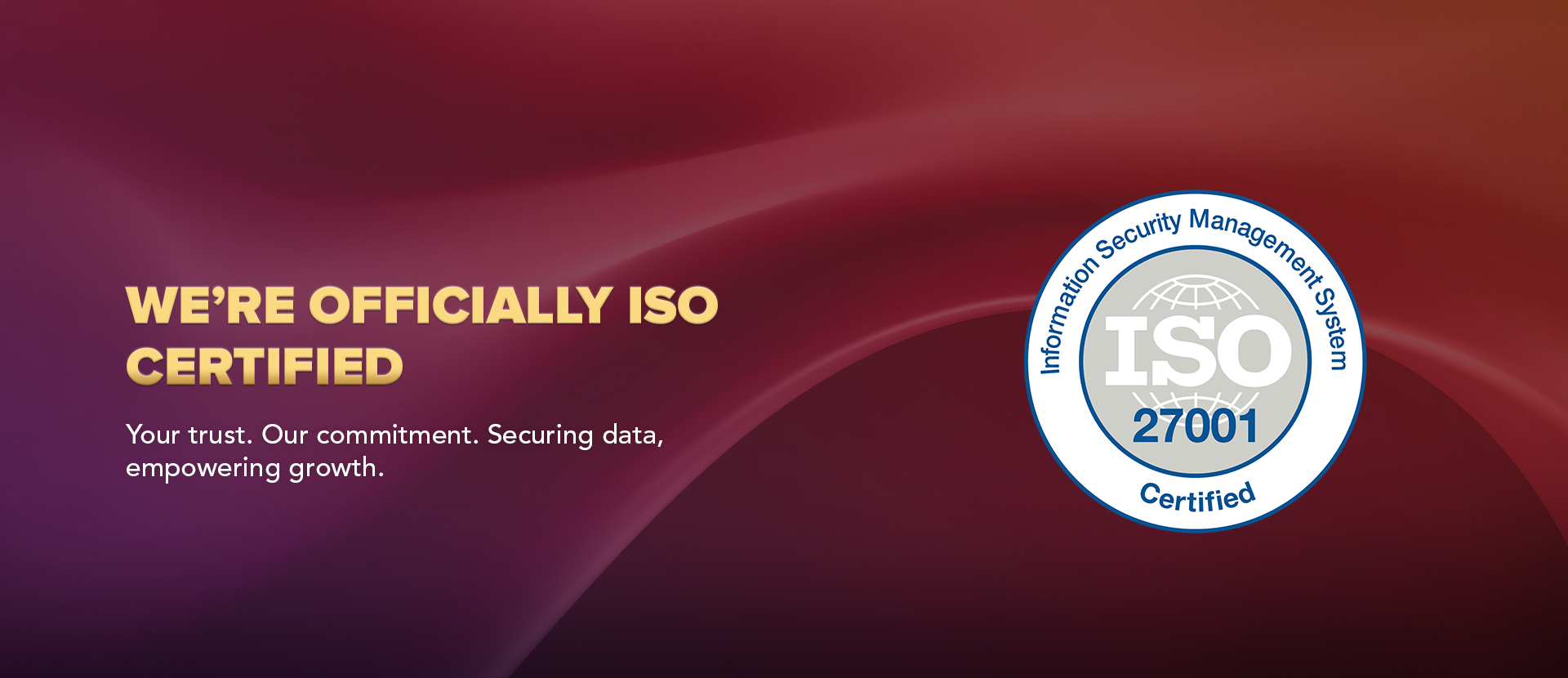 ISO Certified Banner